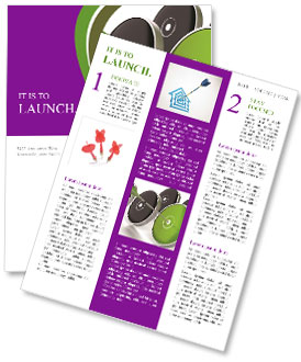Green Dart And Arrow Hitting Center Of Multiple Targets On White Background Newsletter Template