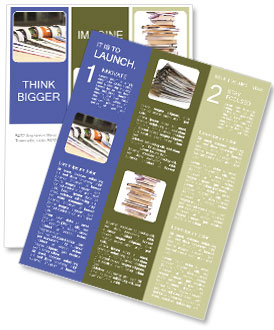 Office Magazine Spread Featuring Reception Area Background Decor - Creative Office Design Ideas Newsletter Template