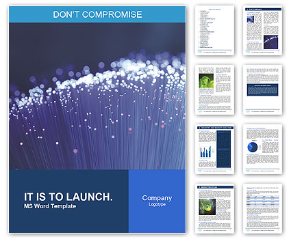 Blue Optic Word Template