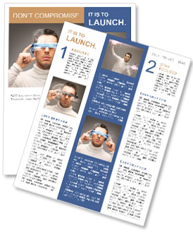 Man And Virtual Reality Newsletter Template