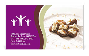 Delectable Dates Stuffed With Delicious Fillings Business Card Template