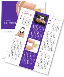 Isolated White Background Photo Of Hand Holding Sim Card Newsletter Template