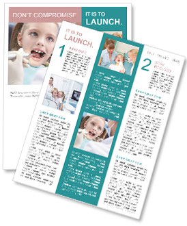 Pediatric Patient Observes Dentist At The Clinic Newsletter Template