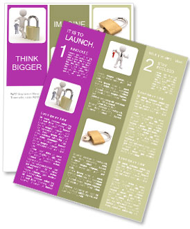 Key Holder Leaning On Massive Padlock Newsletter Template