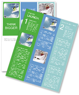 Snowboarder at jump Newsletter Template
