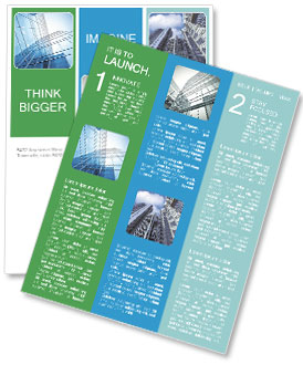 Corporate High-Rise Building With Flawless Blue Glass Finish Newsletter Template