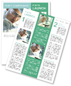 Serious clinician studying Newsletter Template