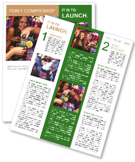 Birthday Party Bartender Serving Cocktails With A Smile Newsletter Template