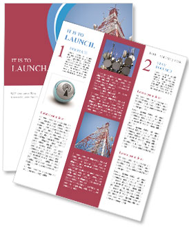 Communication Building Antenna Against Blue Sky: A Stunning View Newsletter Template