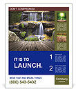 Using Wood Textured Backgrounds For Room Interiors With Waterfall Backdrops Poster Template