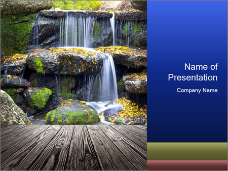 Using Wood Textured Backgrounds For Room Interiors With Waterfall Backdrops Google Slides Theme