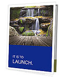 Using Wood Textured Backgrounds For Room Interiors With Waterfall Backdrops Presentation Folder