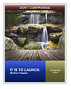 Using Wood Textured Backgrounds For Room Interiors With Waterfall Backdrops Word Template