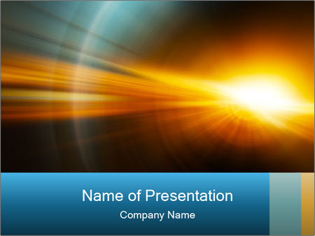 A bright yellow and blue abstract powerpoint presentation Google Slides Theme