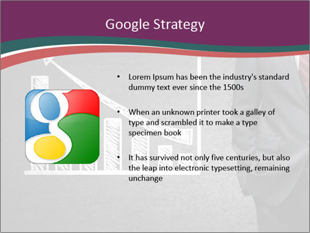 Concrete Wall With Man Standing Next To Growth Chart: A Visual Representation Of Progress. Google Slides Theme - Slide 10