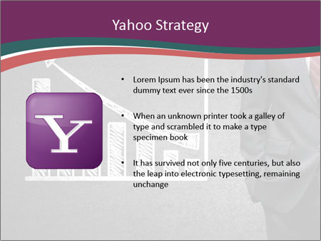 Concrete Wall With Man Standing Next To Growth Chart: A Visual Representation Of Progress. Google Slides Theme - Slide 11