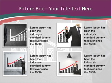 Concrete Wall With Man Standing Next To Growth Chart: A Visual Representation Of Progress. Google Slides Theme - Slide 14