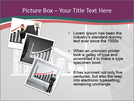 Concrete Wall With Man Standing Next To Growth Chart: A Visual Representation Of Progress. Google Slides Theme - Slide 17