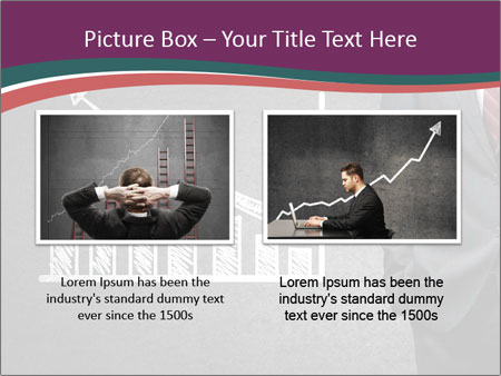 Concrete Wall With Man Standing Next To Growth Chart: A Visual Representation Of Progress. Google Slides Theme - Slide 18