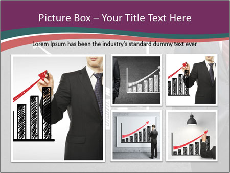 Concrete Wall With Man Standing Next To Growth Chart: A Visual Representation Of Progress. Google Slides Theme - Slide 19