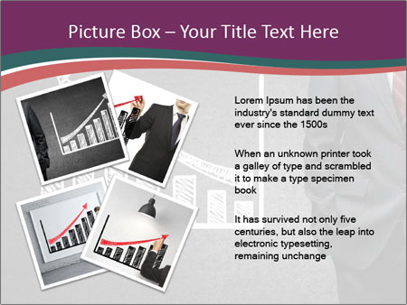 Concrete Wall With Man Standing Next To Growth Chart: A Visual Representation Of Progress. Google Slides Theme - Slide 23