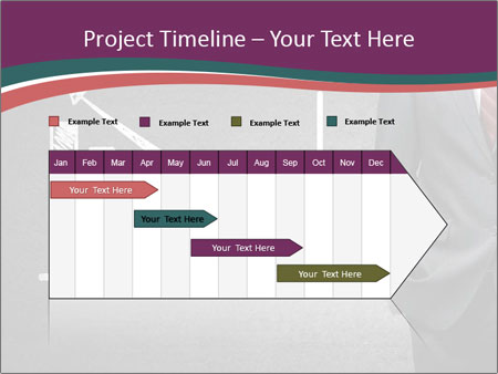 Concrete Wall With Man Standing Next To Growth Chart: A Visual Representation Of Progress. Google Slides Theme - Slide 25