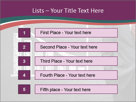 Concrete Wall With Man Standing Next To Growth Chart: A Visual Representation Of Progress. Google Slides Theme - Slide 3
