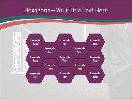 Concrete Wall With Man Standing Next To Growth Chart: A Visual Representation Of Progress. Google Slides Theme - Slide 44
