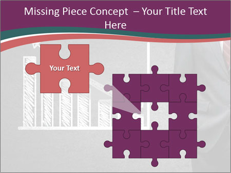 Concrete Wall With Man Standing Next To Growth Chart: A Visual Representation Of Progress. Google Slides Theme - Slide 45