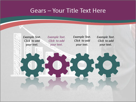 Concrete Wall With Man Standing Next To Growth Chart: A Visual Representation Of Progress. Google Slides Theme - Slide 48