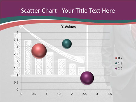 Concrete Wall With Man Standing Next To Growth Chart: A Visual Representation Of Progress. Google Slides Theme - Slide 49