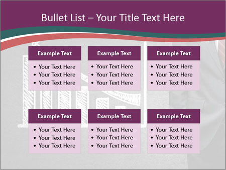 Concrete Wall With Man Standing Next To Growth Chart: A Visual Representation Of Progress. Google Slides Theme - Slide 56