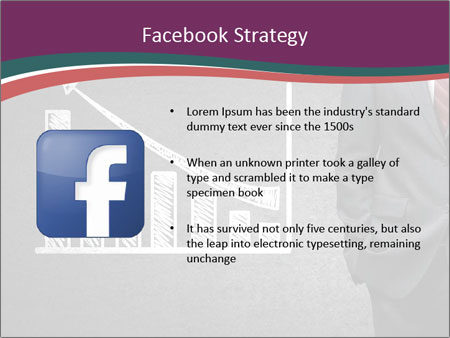 Concrete Wall With Man Standing Next To Growth Chart: A Visual Representation Of Progress. Google Slides Theme - Slide 6