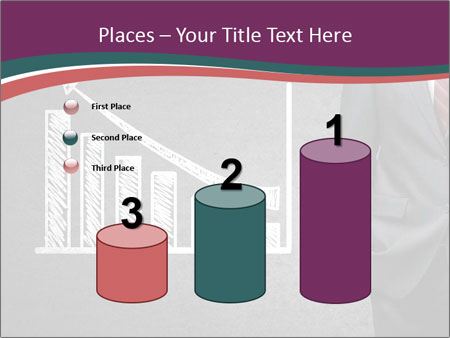 Concrete Wall With Man Standing Next To Growth Chart: A Visual Representation Of Progress. Google Slides Theme - Slide 65