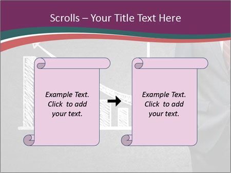 Concrete Wall With Man Standing Next To Growth Chart: A Visual Representation Of Progress. Google Slides Theme - Slide 74