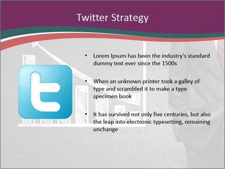 Concrete Wall With Man Standing Next To Growth Chart: A Visual Representation Of Progress. Google Slides Theme - Slide 9