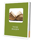 Isolated White Background Old Book - Vintage And Classic Design. Presentation Folder