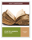 Isolated White Background Old Book - Vintage And Classic Design. Word Template