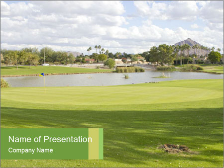 Public Golf Course With Pond In Scottsdale, Az - Continental Golf Club Google Slides Theme