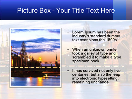 Dusk In Wroclaw: Grunwaldzki Bridge And Cathedral Amongst The Most Iconic Buildings Google Slides Theme - Slide 13