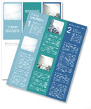 A blue glass building powerpoint presentation Newsletter Template