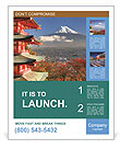 Chureito Pagoda Offers Stunning View Of Mt. Fuji From Behind Poster Template
