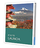 Chureito Pagoda Offers Stunning View Of Mt. Fuji From Behind Presentation Folder