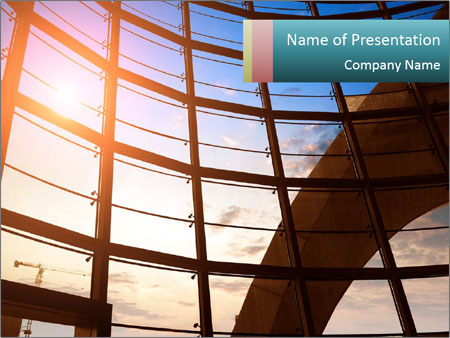 Modern Office Building Windows: A Stunning Image Of Contemporary Architecture Google Slides Theme