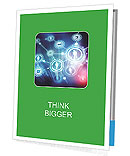 Illustration Of Connected People In A Network Community. Presentation Folder