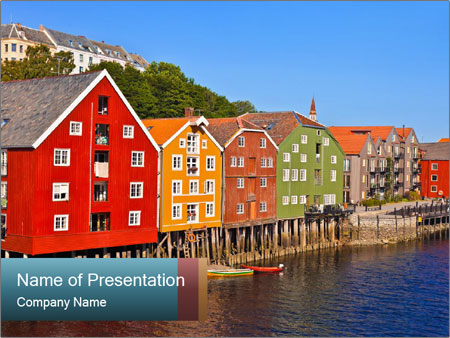 Trondheim, Norway Cityscape: A Stunning Architecture Background View Google Slides Theme