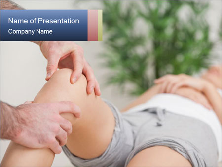 Knee Massage Performed By A Practitioner Using Fingers In A Therapy Room Google Slides Theme