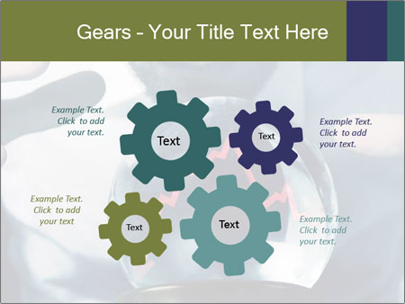 A man holding a glass ball with a red arrow on it Google Slides Theme - Slide 47