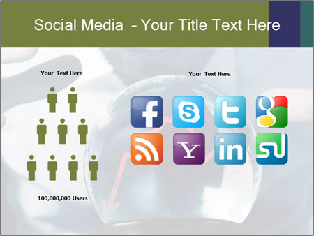 A man holding a glass ball with a red arrow on it Google Slides Theme - Slide 5