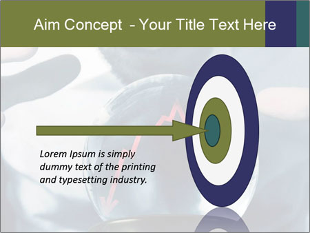 A man holding a glass ball with a red arrow on it Google Slides Theme - Slide 83